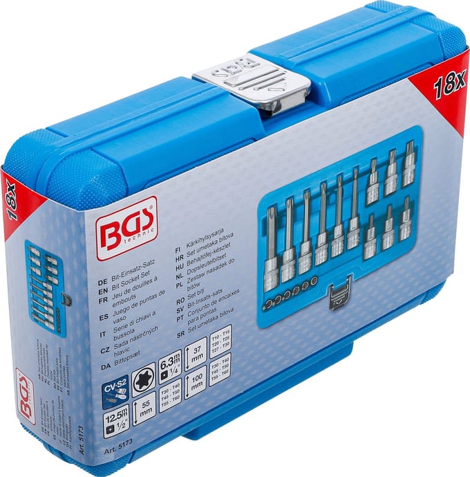 BGS Dopsleutelbitset 1/4 / 1/2 Torx 18 delig