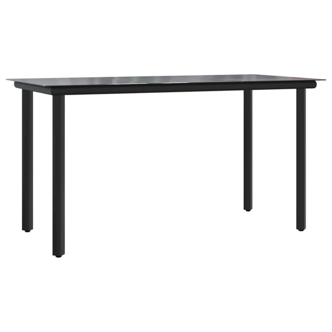 vidaXL - 9-delige - Tuinset - poly - rattan - zwart