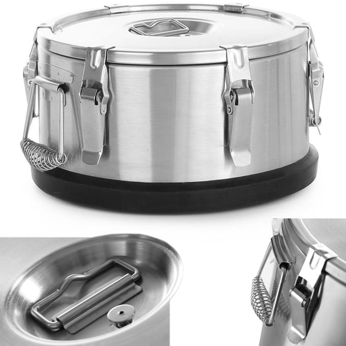 Contenant isotherme en acier pour le transport d'aliments 10L - Hendi 710104