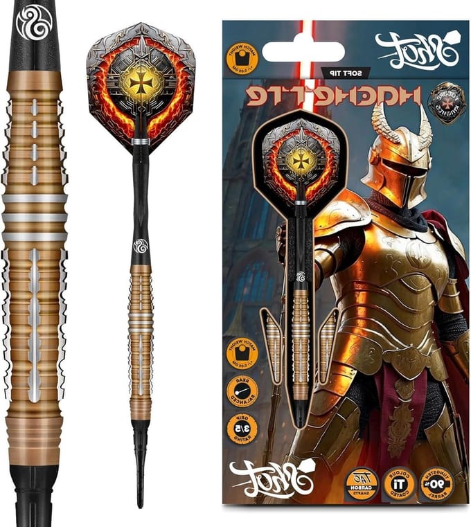 Dartpijlen - Soft Tip Darts - Darts Spelen - 90% Tungsten - 20 gram - Brons/Zilver