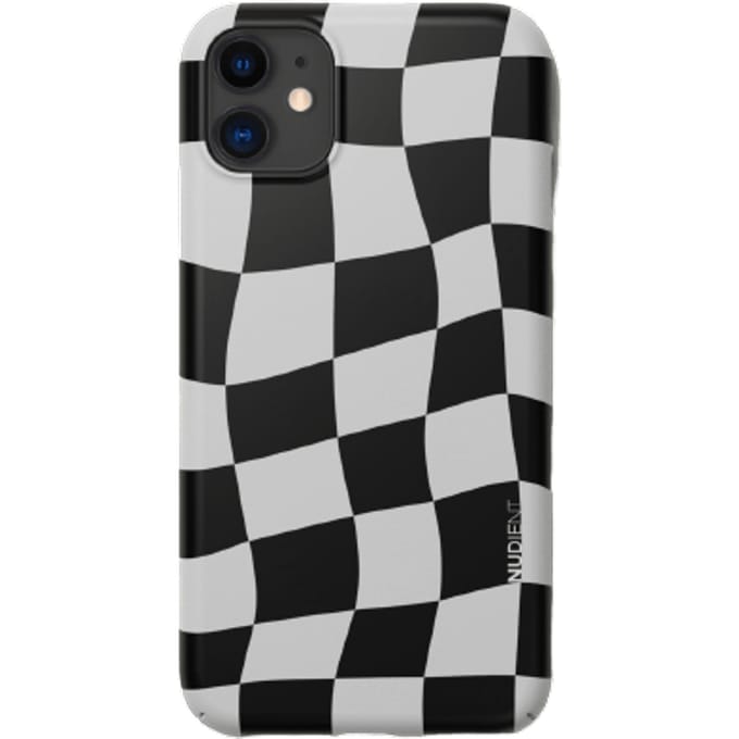 Nudient Dunne Print Iphone 11 Geruit Wit/Zwart 1 st
