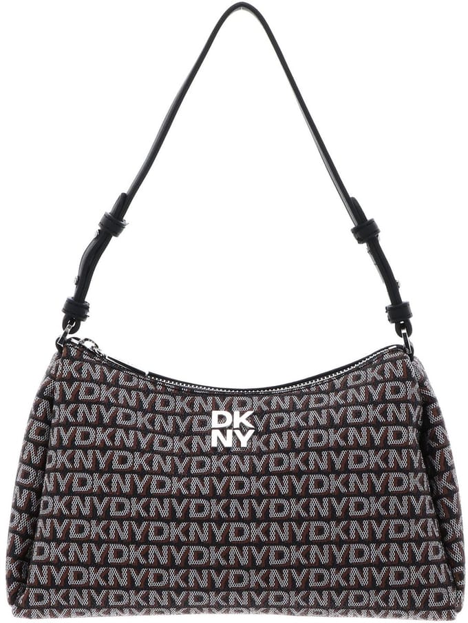 DKNY schoudertas Remy Top Zip Shoulder Bag Black / Saddle veelkleurig