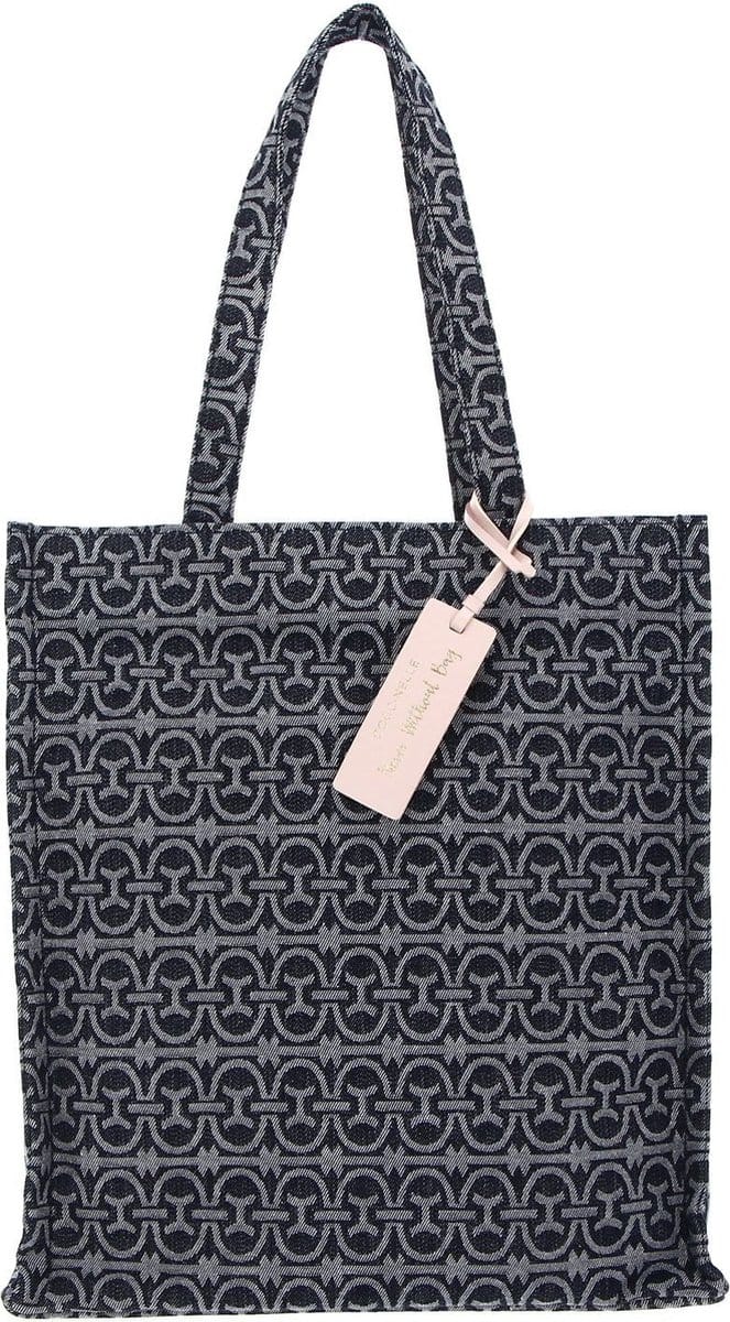 COCCINELLE Schoudertas Never Without B. Monog. Den Handbag Denim Jacquard Mul. M. Blu / M. Blu Veelkleurig
