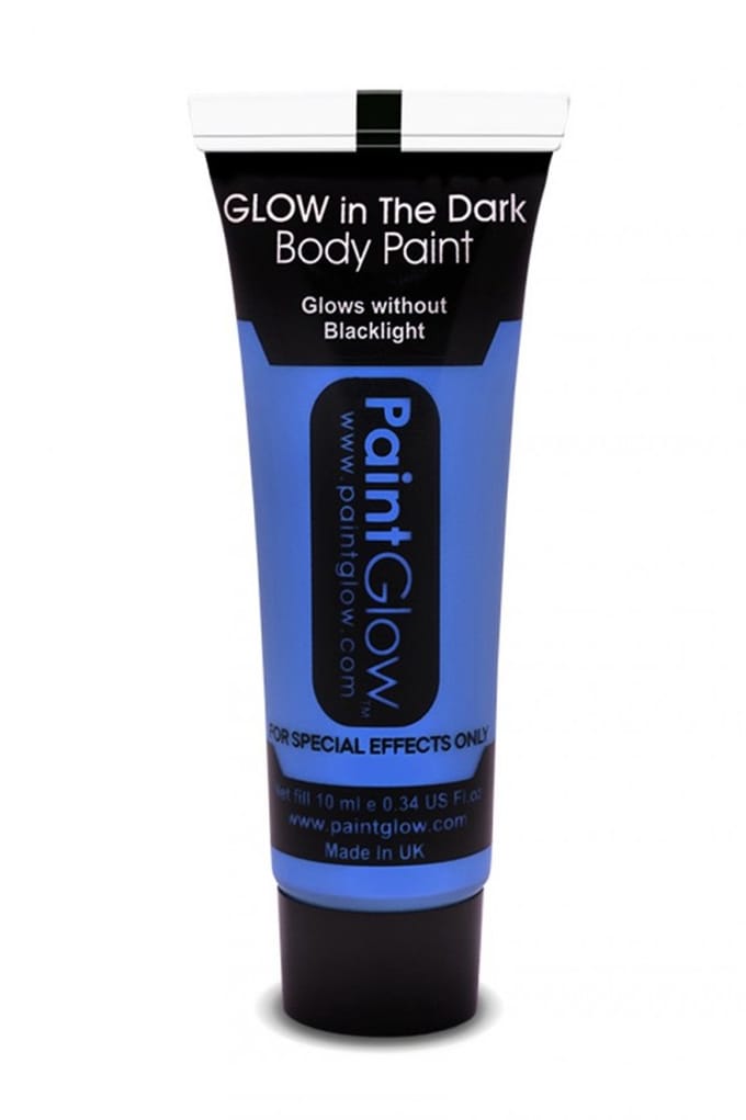 Glow in the Dark Face & Body paint Blauw 10 ml