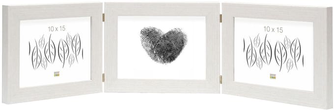 Deknudt Frames fotolijst S41VF1 H3H - wit - drieluik -  3x 10x15 cm