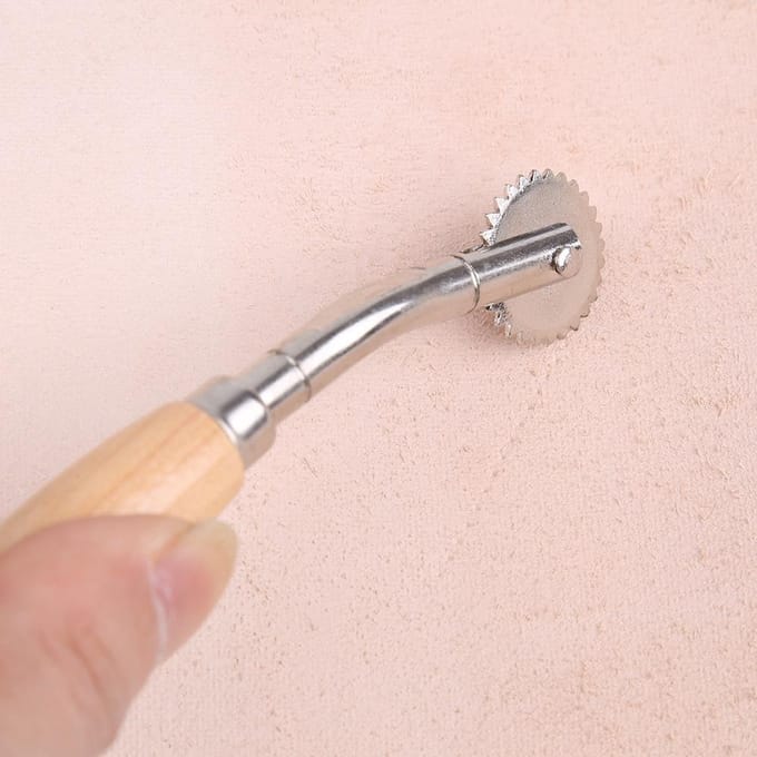 17 Stuks Leergereedschap DIY Handstikset met Groover Els Gewaxte Vingerhoed Draad voor Naaien gray