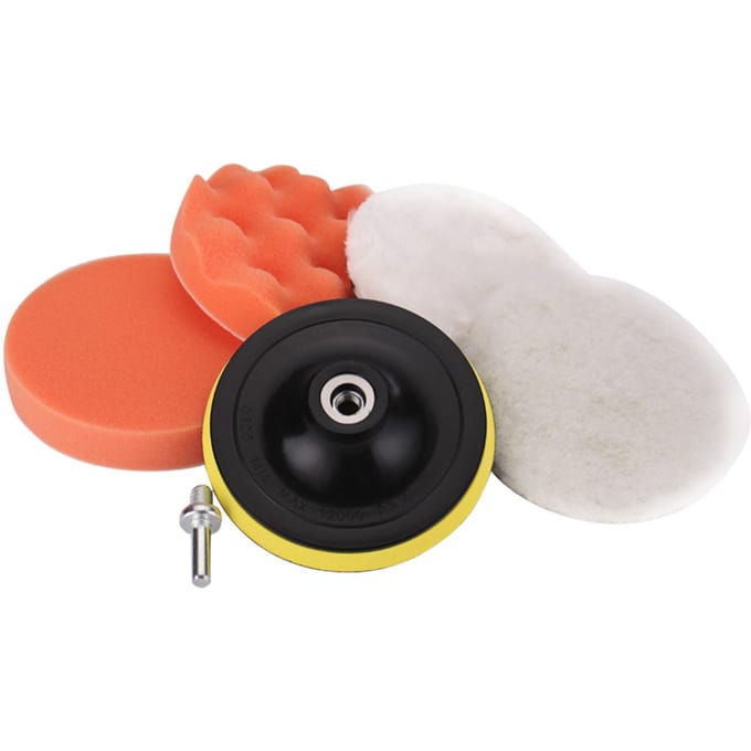 Auto Schuimboor Buffing Pad Polijstpad Kit 6 Stuks 4 Inch Auto Buffer Polijstsets Spons en Wol veelkleurig