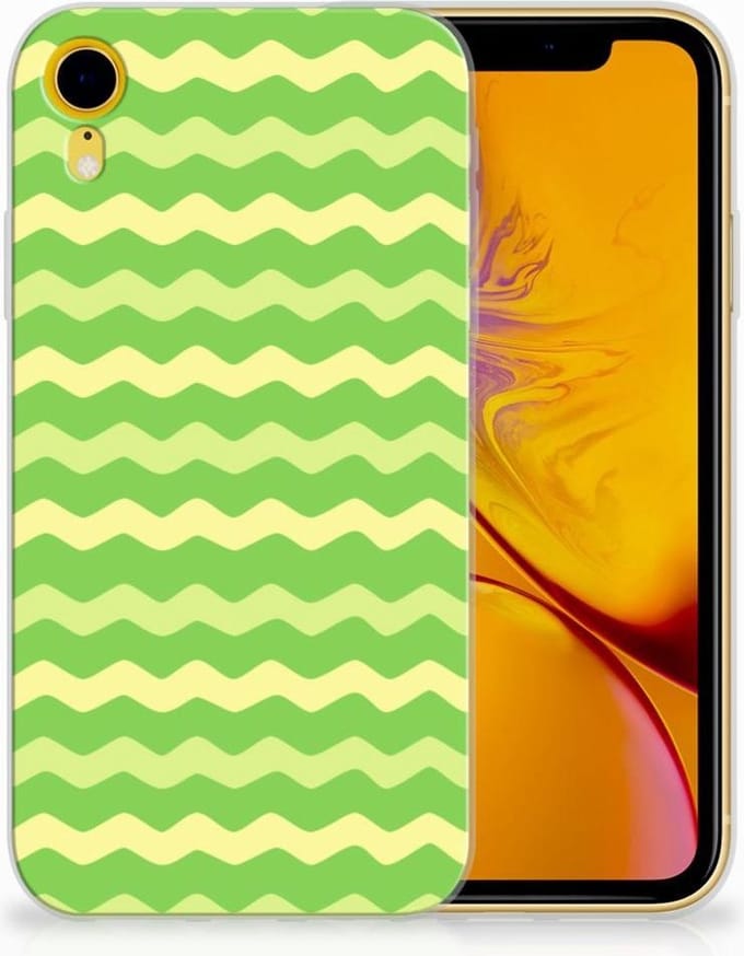 Apple iPhone Xr TPU bumper Waves Green