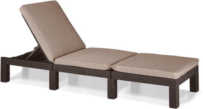 Allibert Daytona Deluxe Ligbed - 3 posities - 65x195x25,5 cm - Bruin