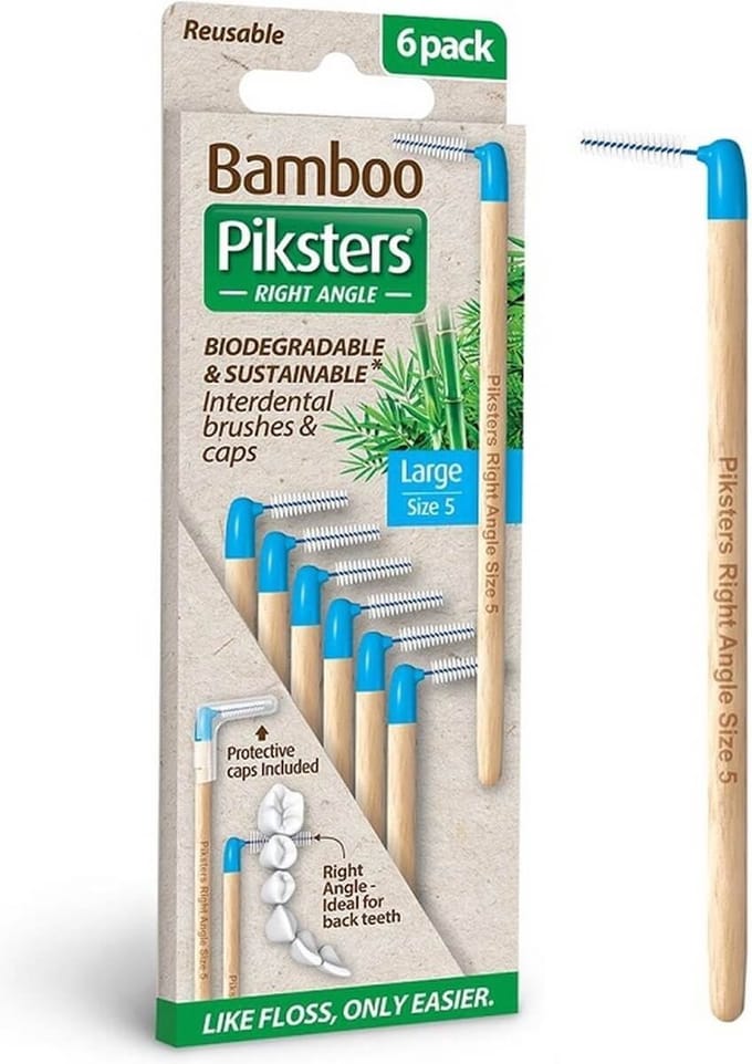 Bamboo Piksters Ragers Hoek Size 5 Large Blauw - 1 x 6 stuks