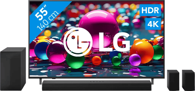 LG 55" 4K Smart UA75 + LG DS60TR