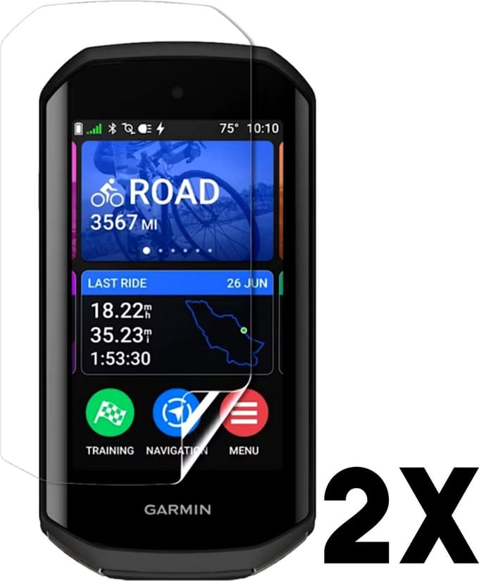 Screenprotector Geschikt Voor Garmin Edge 1050 - Volledige Cover – 2-Pack - Hoge Kwaliteit Plastic Screen Protector - TPU - 2 Stuks - TechDefend