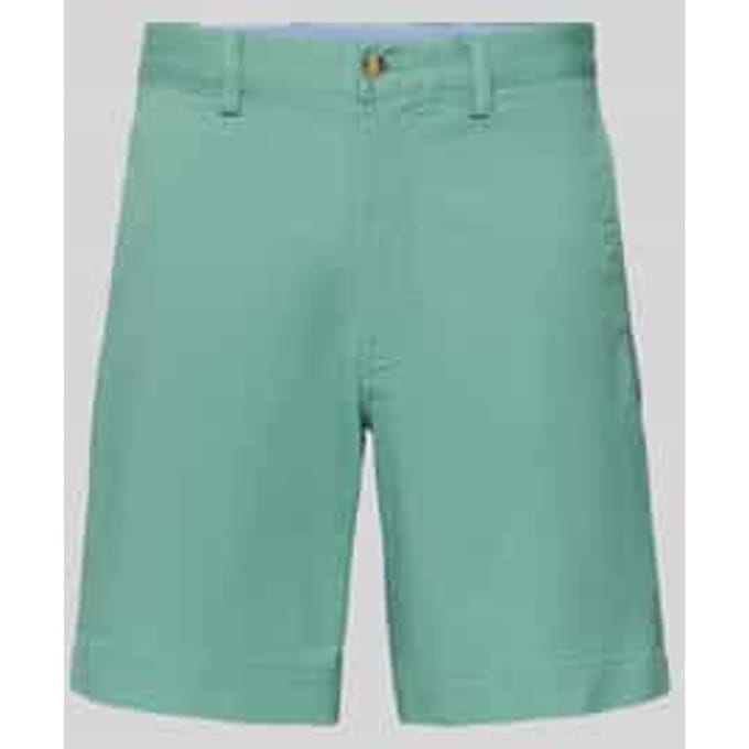 Straight fit chino-shorts van Katoenmix