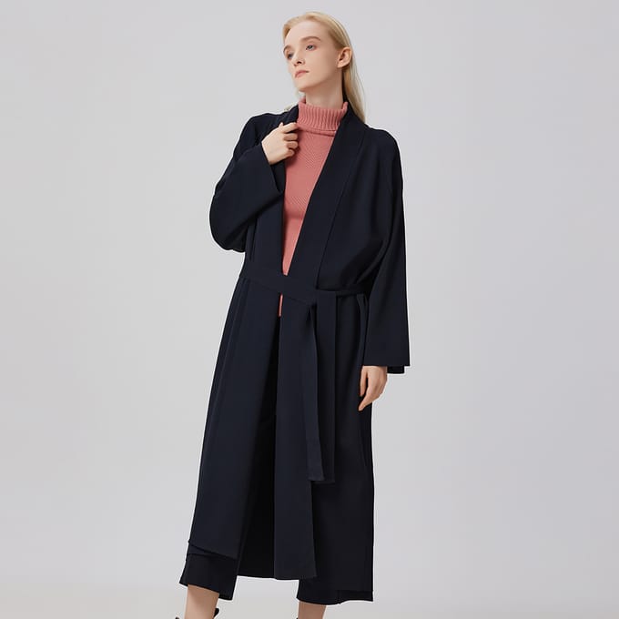 Lang vest in kimonostijl