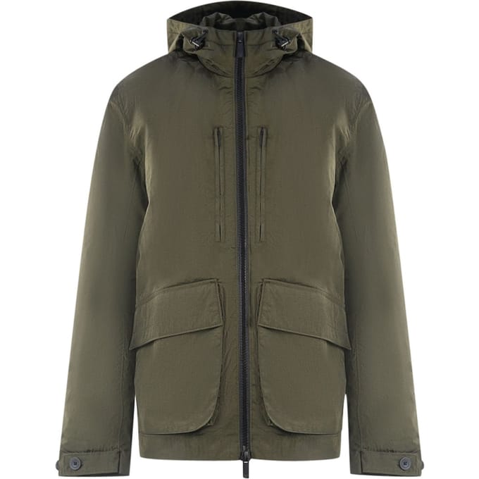 Lyle & Scott Plain Hooded Green Jacket