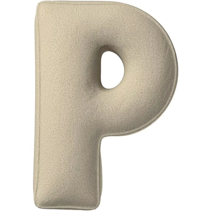 Kussen letter p Yellow Tipi Boucle