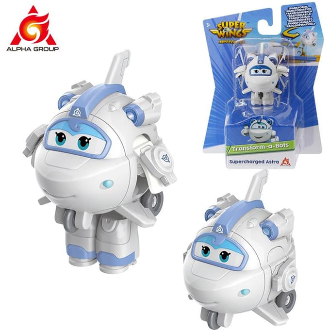 Super Wings Mini Dizzy Transform Robot naar Vliegtuig in 3 Stappen 2 Inch Vervorming Actiefiguren 2 Modi Transformerende Kinderspeelgoed
