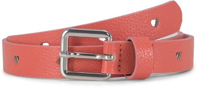 Tom Tailor - TTPEACH smalle leren riem met vierkante gesp - Maat 65 - rose uni