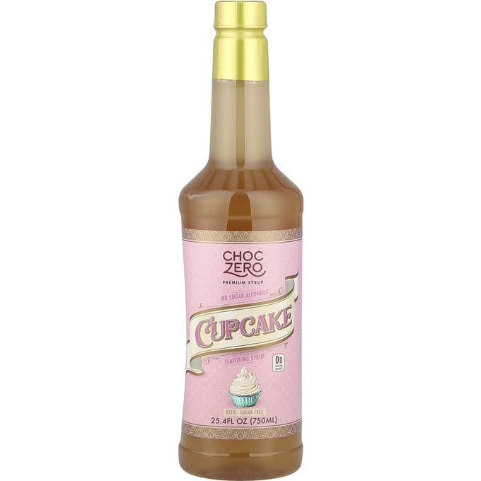 ChocZero, Premium Siroop, Cupcake, Suikervrij, 750ml (25,4 fl oz) white