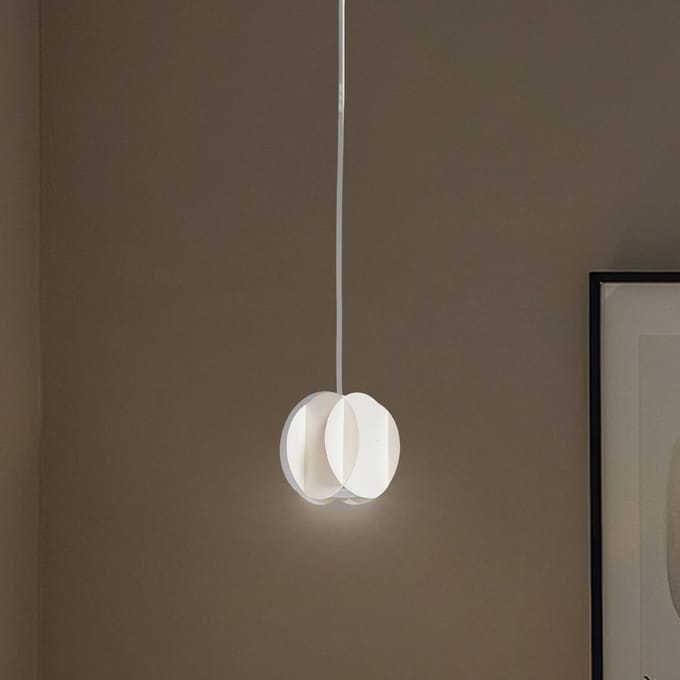 HELAM Hanglamp GAMBIT, crèmewit, Ø 10 cm, metaal, GU10