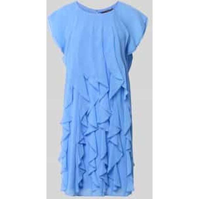 relaxed fit mini-jurk met allover met ruches