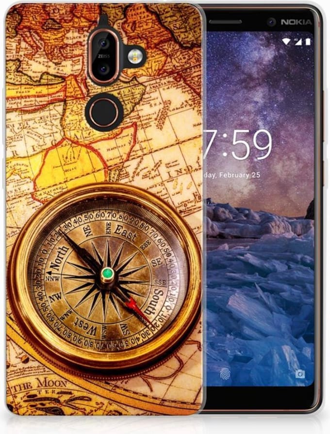 Nokia 7 Plus Siliconen Back Cover Kompas