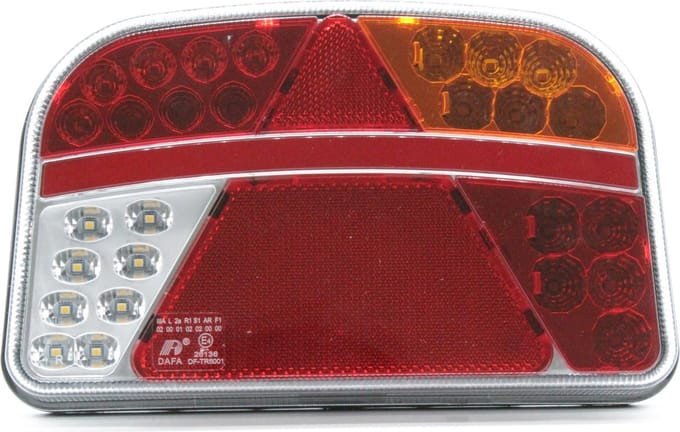 LED achterlicht rechts, 8 polig, 12/24V waterdicht