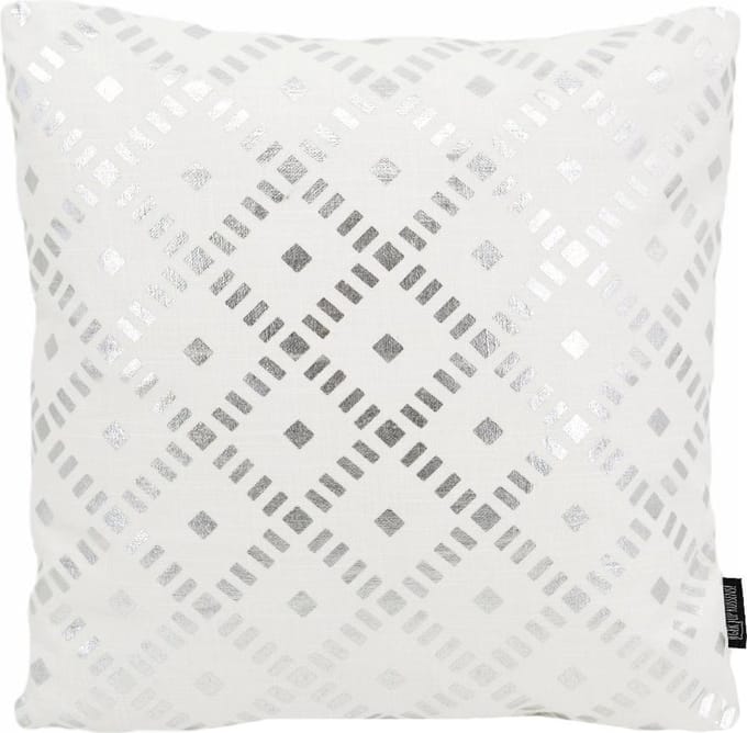 Gek op kussens! Dido silver / white | 45 x 45 cm | kussenhoes | katoen
