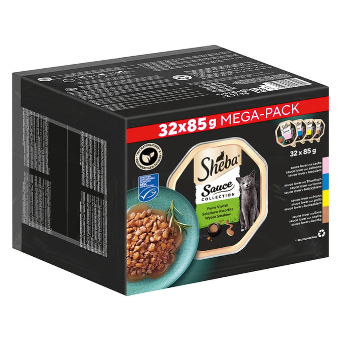 32 x 85 g - Sauce Love Sheba Variaties in Kuipjes