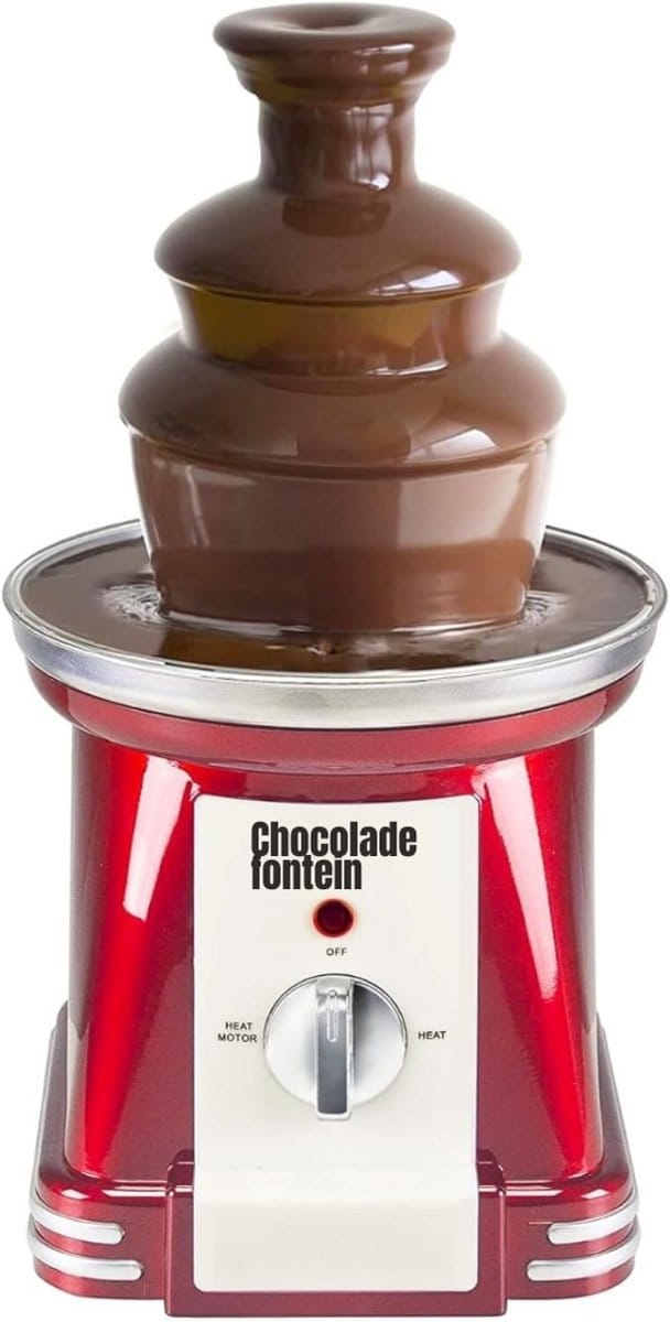SCH® Chocoladefontein - Chocolade fontein - Chocolade druppels - Rood - ‎17cm x 17cm x 31cm