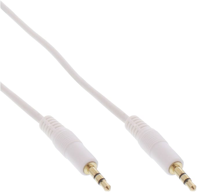 3,5mm Jack stereo audio kabel - verguld / wit - 1,5 meter