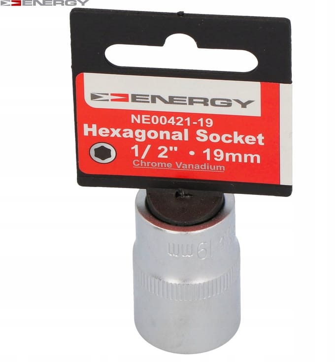 Dopsleutel 1/2" 19mm Zeskant ENERGY