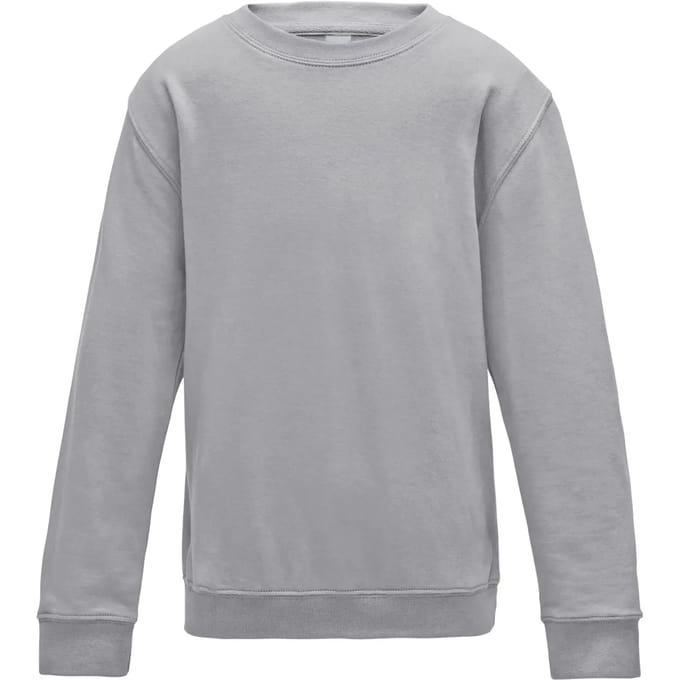Just Hoods - AWDis Sweat Kinder - Heather Grey maat 7/8 (M)