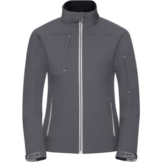 Russell Dames/Dames Bionic Zachte Shell Jas (IJzergrijs)