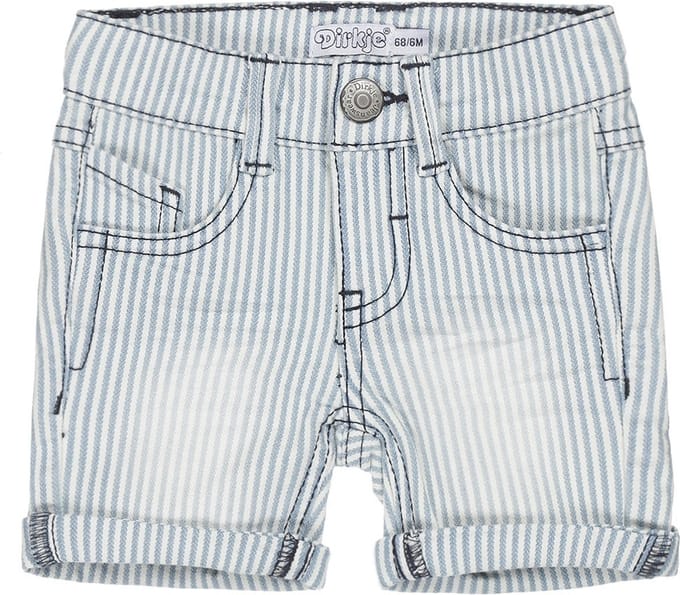 Dirkje Kinderkleding Jongens Gestreepte Jeans Short - 68