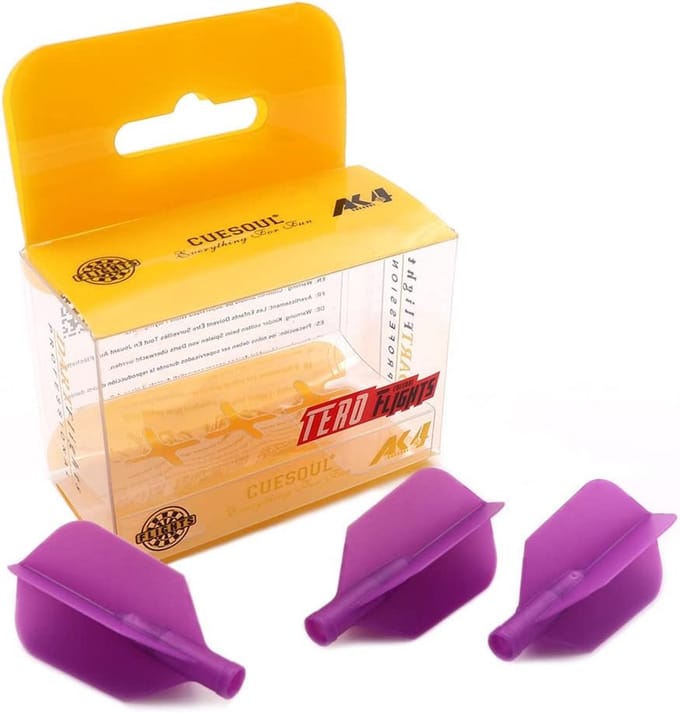 Set van 3 Slim Shape Dartflights in Paars