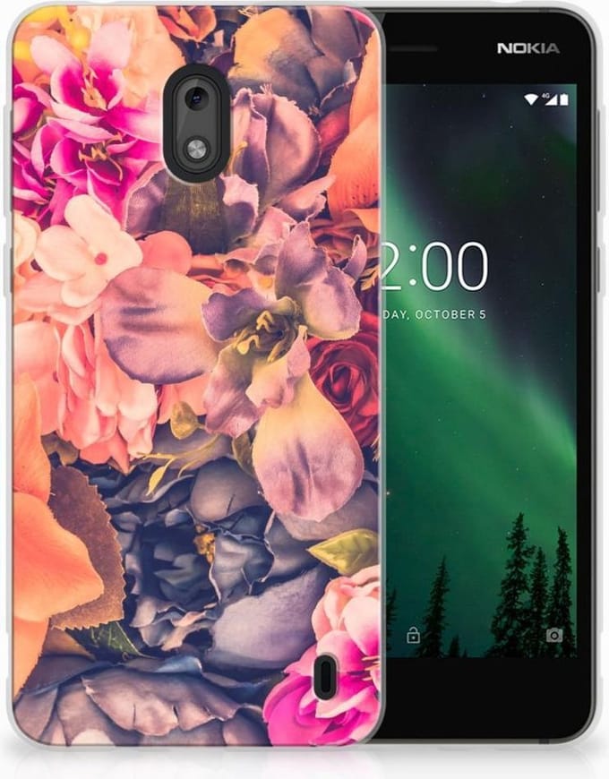Back Cover voor Nokia 2 TPU Case Bosje Bloemen