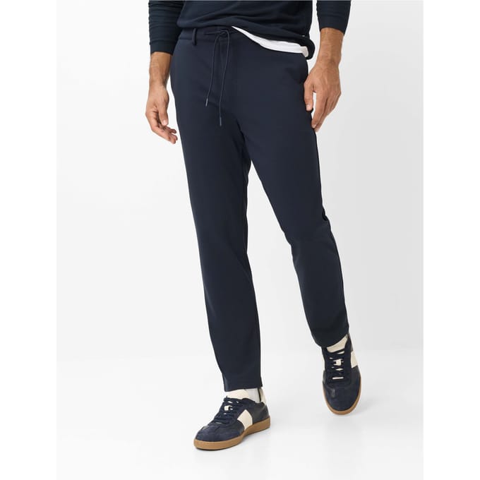 Brax Heren Flatfrontbroek  Style PERCY NAVY, donkerblauw, maat 33/34