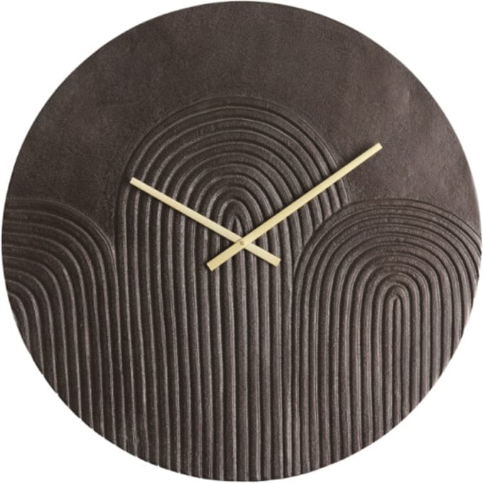 Light & Living Klok Gwenna - Bruin - Ø58cm - Wandklok Modern