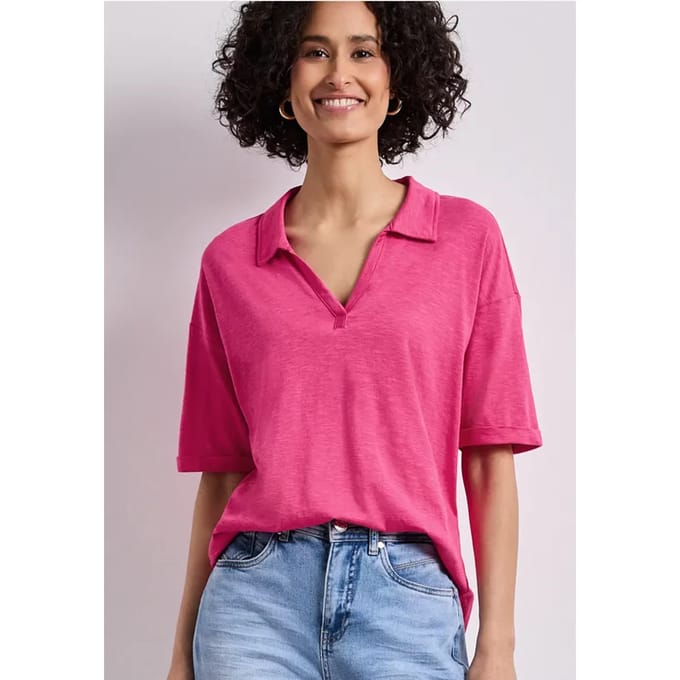 Jersey poloshirt met korte mouwen