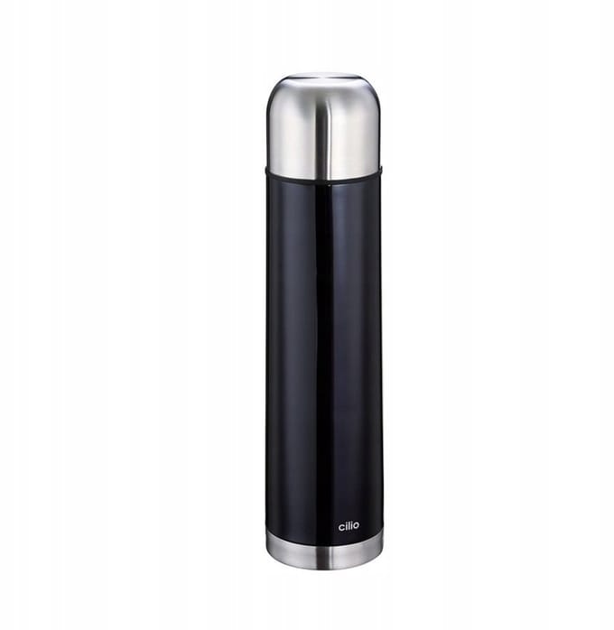 Cilio Colore thermosfles 1 L - metallic zwart