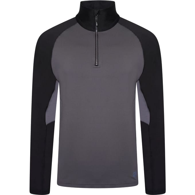 Dare 2B Heren Fuser Core Stretch Half Zip Thermo Top (Ebbenhoutgrijs)