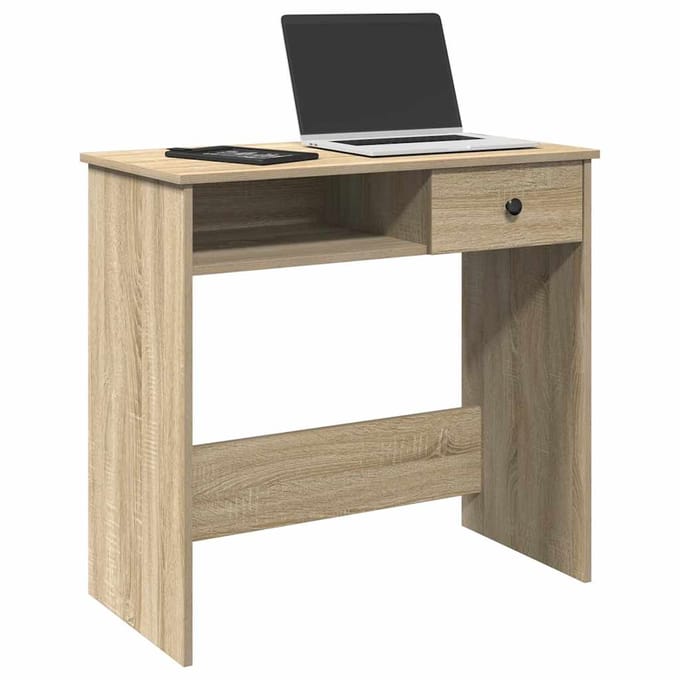 vidaXL - Bureau - 80x40x75 - cm - bewerkt - hout - sonoma - eikenkleurig