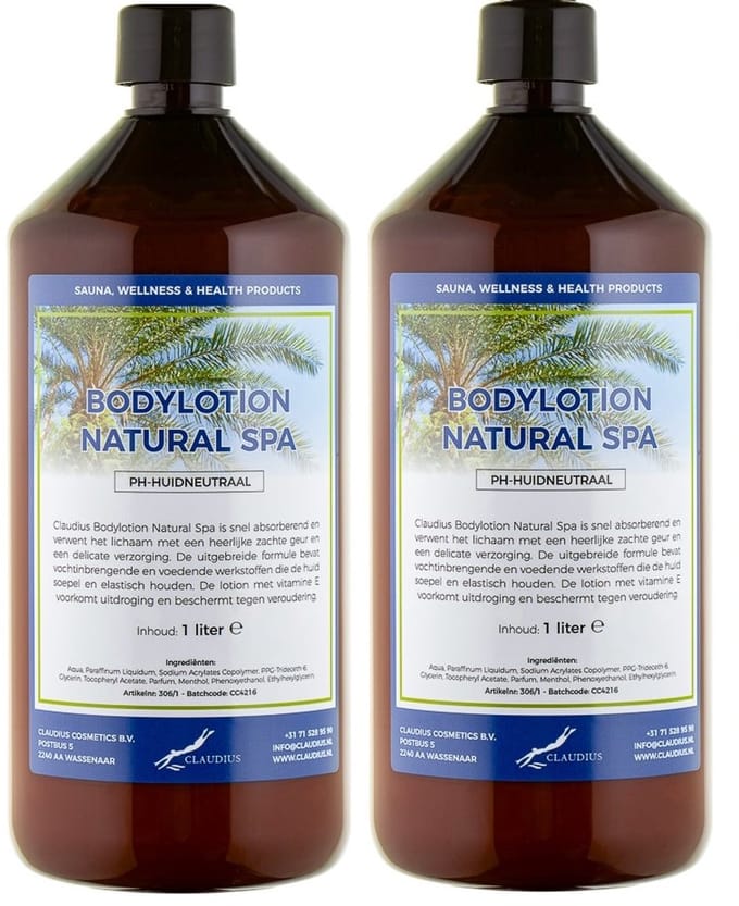 Bodylotion Natural Spa 1 Liter - set van 2 stuks
