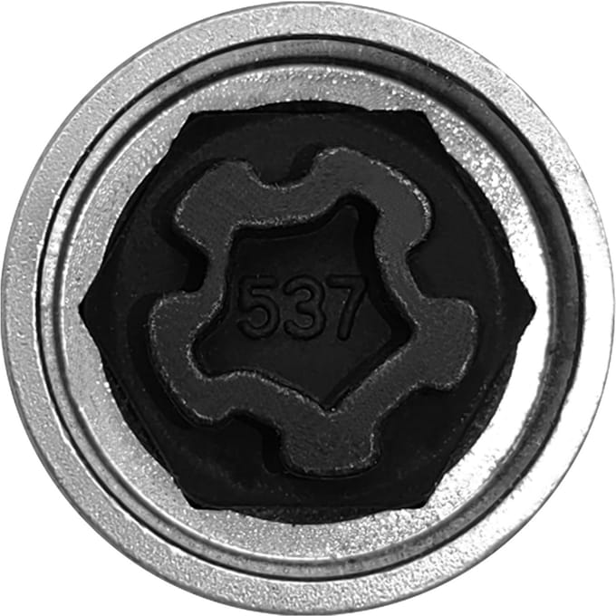 Volkswagen Security Master Vergrendelende Wielmoersleutel 524 Anti-diefstal Schroef Dopsleutel Gereedschap 537 zilver
