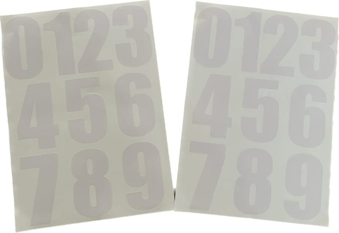 Afecto plakcijfers 0 - 9 - wit - hoogte 9 cm - voor binnen en buiten