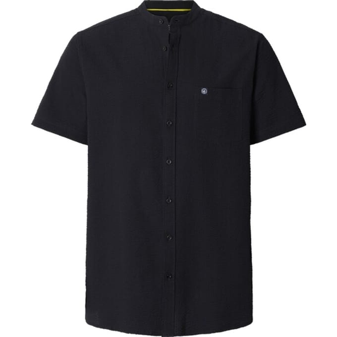 Jan Vanderstorm herren Overhemd Met Korte Mouwen - 45/46 - zwart - Plus Size