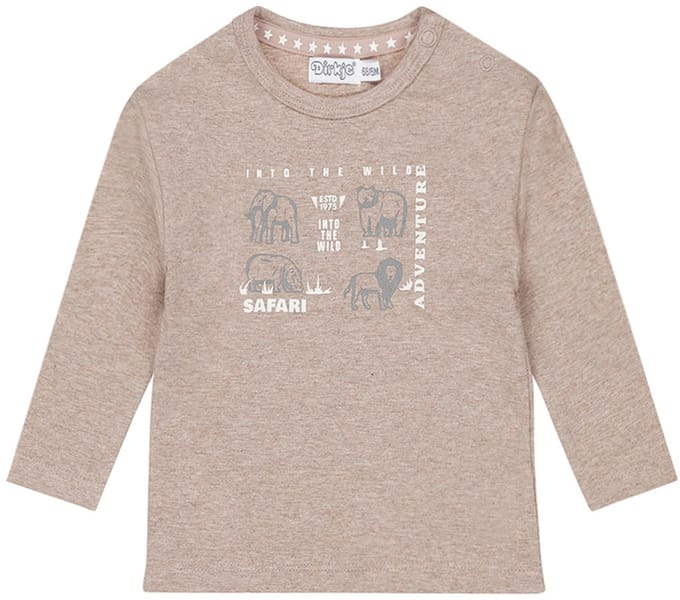 Dirkje T‑Shirt LS – Maat 62 – Faded Brown