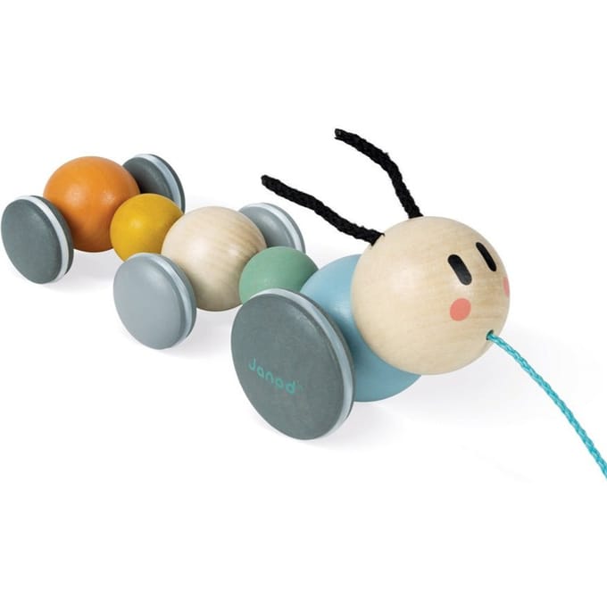 Janod - Sweet Cocoon - Houten trekfiguur - Rups