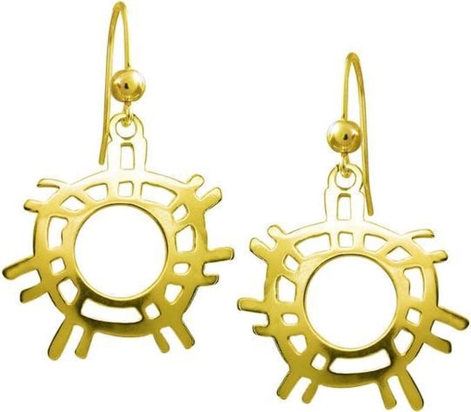 Oorbellen, hang, Gouden zon